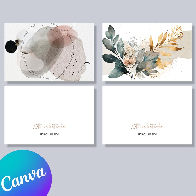Editable Family Note Cards – 8 Double-sided Designs | Canva Template + PDF | Printable Gift Tags ...