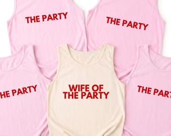 Camisetas sin mangas personalizadas para la esposa del grupo, camisetas para el grupo de la fiesta, camisetas sin mangas para la despedida de soltera, ropa para la despedida de soltera en grupo.