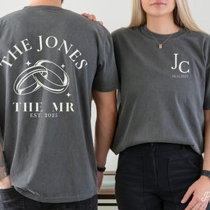 Newlyweds Shirts, Just Married Comfort Colors Shirts, Custom Name Honeymoon Tshirt, Mr and Mrs Tees, Honeymoon Club Shirts, Bride Groom Tees