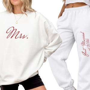 Custom Wedding Zip Up Hoodie Set Honeymoon Wedding Zip Up Hoodie Set Engaged Couple Gift Mr and Mrs Personalized Hoodie Husband and Wife