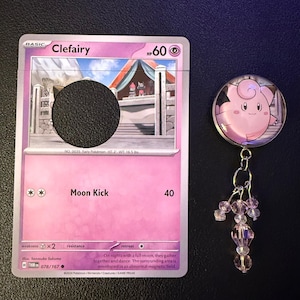 Fridge Magnet Repurposed Trading Card | Moonlight Mischief | Handmade Fan Art Gift | Upcycled Card Magnet for Collectors | Card Cuties Decor