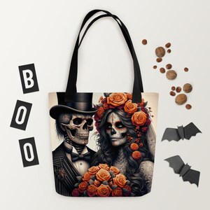 The Blights Victorian Gothic Horror Tote Bag – Spooky Dark Art Accessory for Halloween, Goth Fashion, Creepy Aesthetic, Trick or Treat