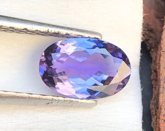 Lavender Blue Tanzanite Oval, 0.95 Carats Faceted Zoisite Tanzanite, Unheated Natural Tanzanite Gemstone.