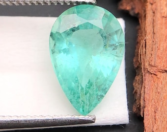 Natural Emerald Pear Cut Faceted Gemstone, Loose Ring Size Genuine Emerald Gems, 11x7.50 MM Attractive Gems Best For Making Jewelry.