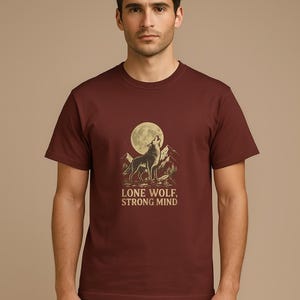 T-shirt unisexe sauvage loup, cadeau pour amoureux des loups, chemise graphique nature, haut animal sauvage, vêtements d&#39;aventure en plein air