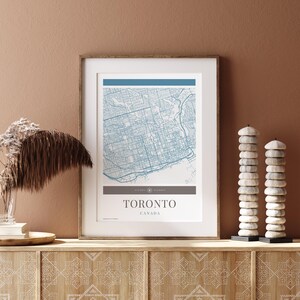Toronto City Map Poster - Minimalistische Reisekunst, Urlaubsposter, Geschenk für Sie und Ihn, Kunstdruck, modernes Design