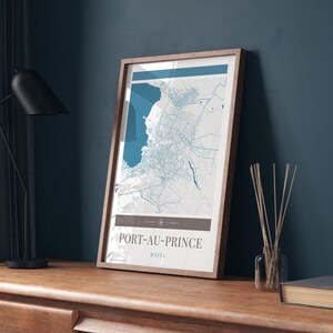 Port-au-Prince Stadt Karte Poster - Minimalistische Reise Kunst, Digital Download, Urlaubsposter, Geschenk für Sie und Ihn, Karte Wandkunst, modernes Design