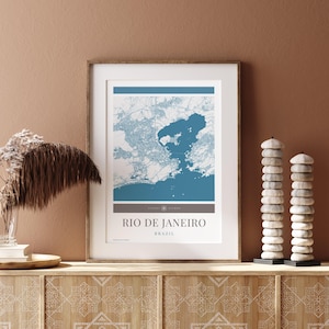 Brasilien Karte Poster - Minimalistische Reise Kunst, Urlaubs Poster, Geschenk für Sie und Ihn, Karte Wandkunst, modernes Design