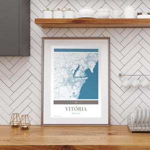 Vitoria Karte Stadtplan Poster - Minimalistische Reisekunst, Urlaubsposter, Geschenk für Sie und Ihn, Urlaubsposter, modernes Design