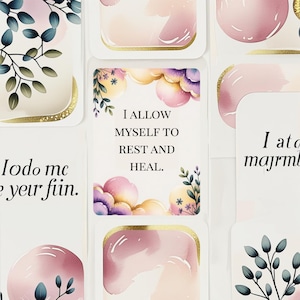 60 Affirmation Cards – Printable Positive Quotes Deck | Digital PDF for Self-Love, Motivation & Mindfulness
