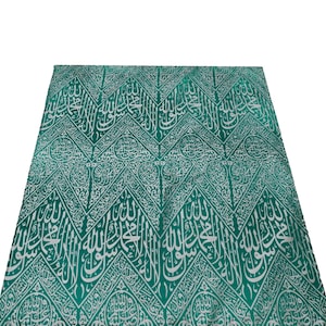 Hellgrünes Kiswa-Tuch: Hellgrünes Zertifiziertes Kiswa-Tuch: Grabtuch (100 cm x 80 cm)