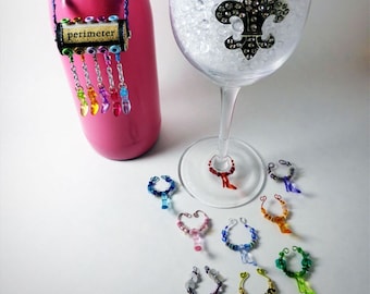 HIGH HEEL Themed Wine Glass Charms & Cork Bottle Ornament