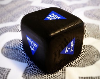 Wood Jumbo Magic 8 Ball Style Giant Lawn Yard DICE - Home Decor