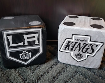 Wood Yardzee Jumbo LA Kings Giant Lawn Yard DICE - Yahtzee, Bunco, Home Decor