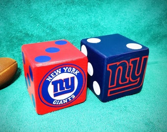 Wood Yardzee New York Giants Jumbo Giant Lawn Yard DICE - Yahtzee, Bunco, Home Decor