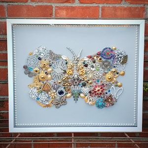 Custom Heirloom Brooch Jewelry Art Memory Keepsake - Made from Your Loved One's Jewelry