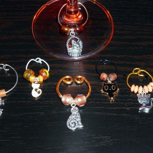 Cat Lover Wine Glass Charms