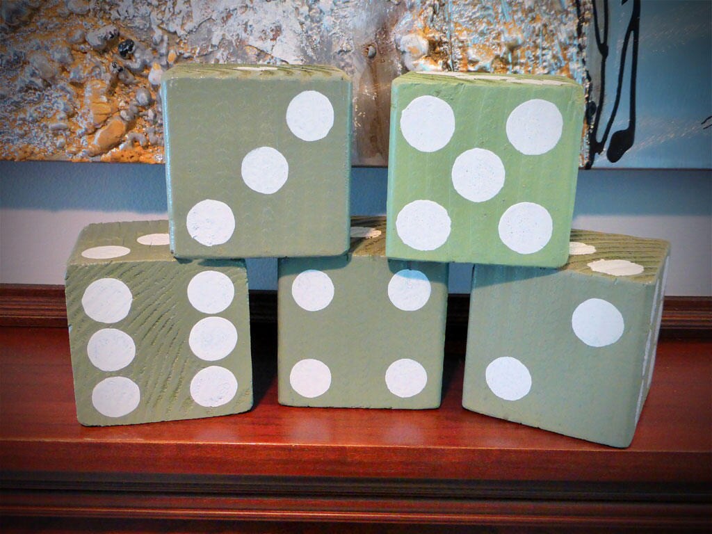 Holz Yardzee Jumbo Salbei grün Riesen Rasen Yard DICE | Etsy