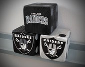Wood Yardzee Jumbo Oakland or Las Vegas Raiders Giant Lawn Yard DICE - Yahtzee, Bunco, Home Decor