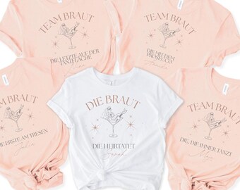 JGA T-Shirts, lustige Gruppenshirts Junggesellinnenabschied, Brautjungfern Gruppen-Outfit, Party-Urlaub, Braut Party T-Shirt, Trauzeugin