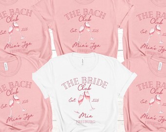Personalisierte JGA Shirts, T-Shirt für Junggesellinnenabschied, Braut Shirt mit Name, Brautjungfer shirt, Polterabend, Junggesellenabschied