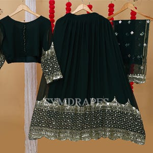 Designer Green Lehenga Choli for Women Wedding Guest in USA, Lehenga for girls, Wedding Guest Lehenga Choli, Wedding wear lehenga choli