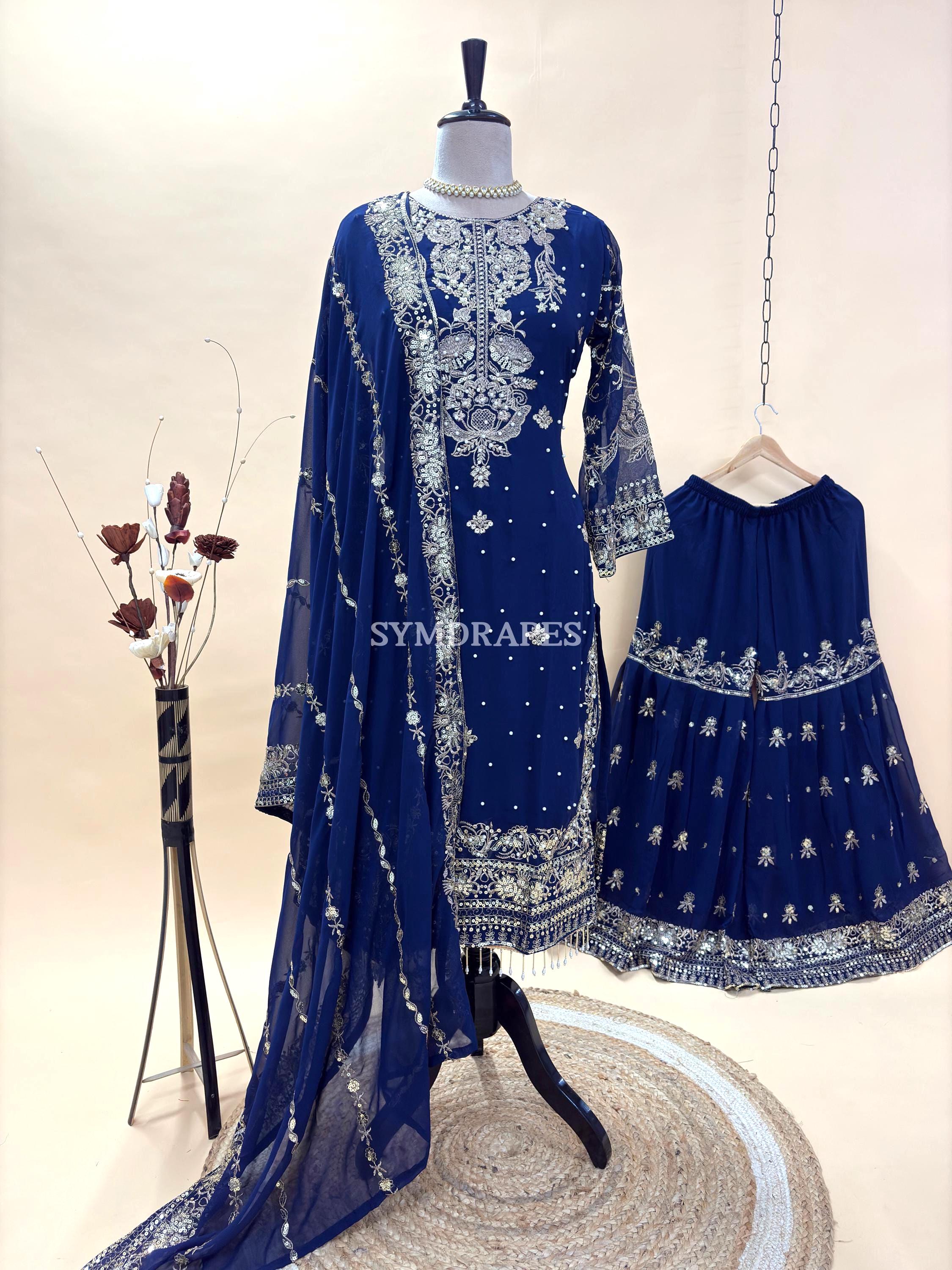 Blue Asian Dress - Etsy UK Blue Asian Dress - Etsy UK
