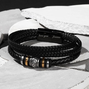 Father's Day Gift, Men's Bracelet, Bracelet With Message Card, Gift for Father, Gift for Husband, Men Bracelet Custom, Custom Message Card