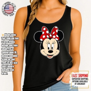 Disney Minnie Mouse Classic Tank Top, Disney Couples Tank Tops, Mickey and Friends Tank, Disneyland Matching Tank Tee Bild 9