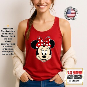 Disney Minnie Mouse Classic Tank Top, Disney Couples Tank Tops, Mickey and Friends Tank, Disneyland Matching Tank Tee Bild 11