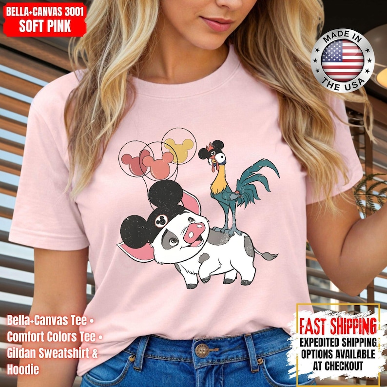 Hei Girl Hei Moana Comfort Colors Shirt, Disney Princess Moana Shirt, Disney Trip Sweatshirt, Disney Toddler Kids Shirts bild 1