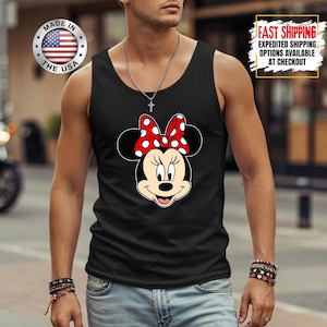 Disney Minnie Mouse Classic Tank Top, Disney Couples Tank Tops, Mickey and Friends Tank, Disneyland Matching Tank Tee Bild 6