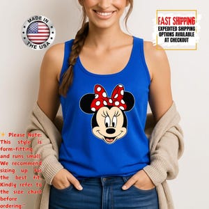 Disney Minnie Mouse Classic Tank Top, Disney Couples Tank Tops, Mickey and Friends Tank, Disneyland Matching Tank Tee Bild 7