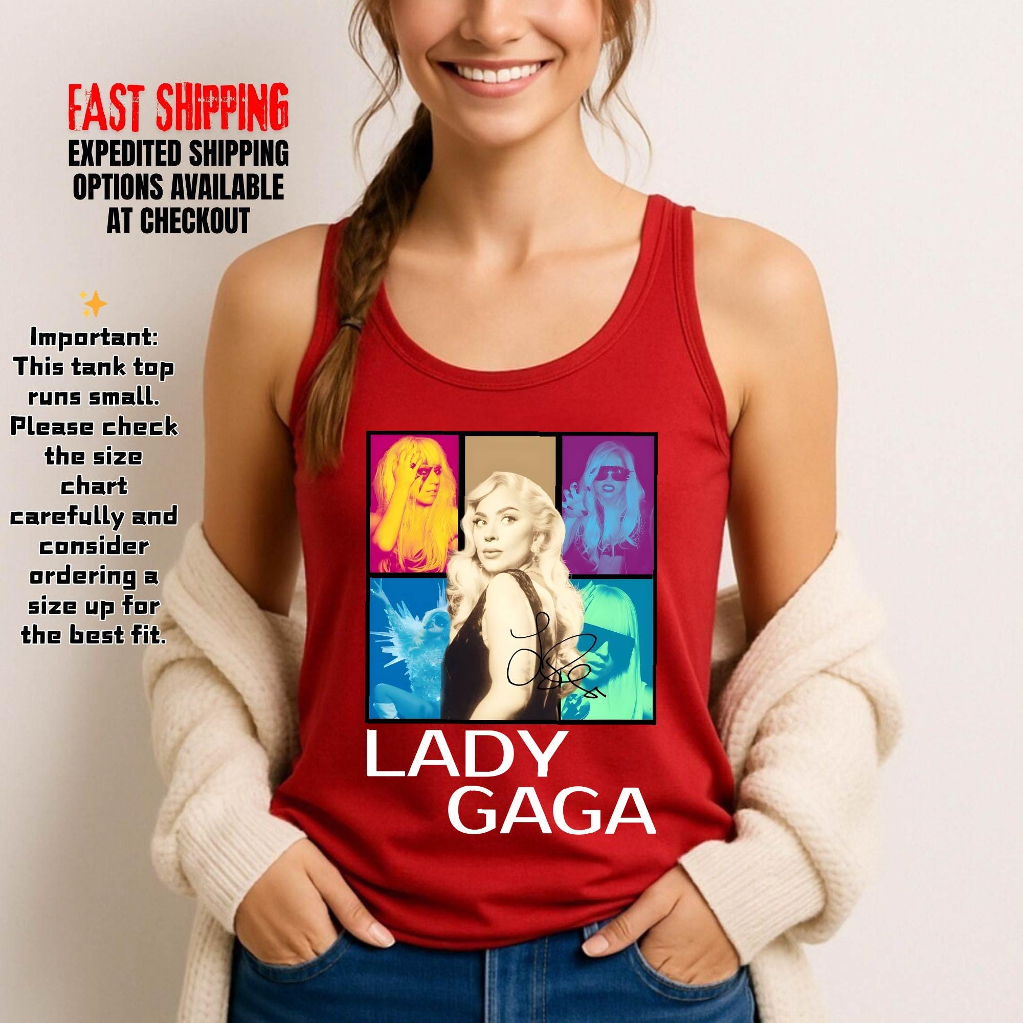 Lady Gaga Vintage Tank - Etsy