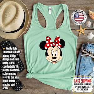 Disney Minnie Mouse Classic Tank Top, Disney Couples Tank Tops, Mickey and Friends Tank, Disneyland Matching Tank Tee Bild 3