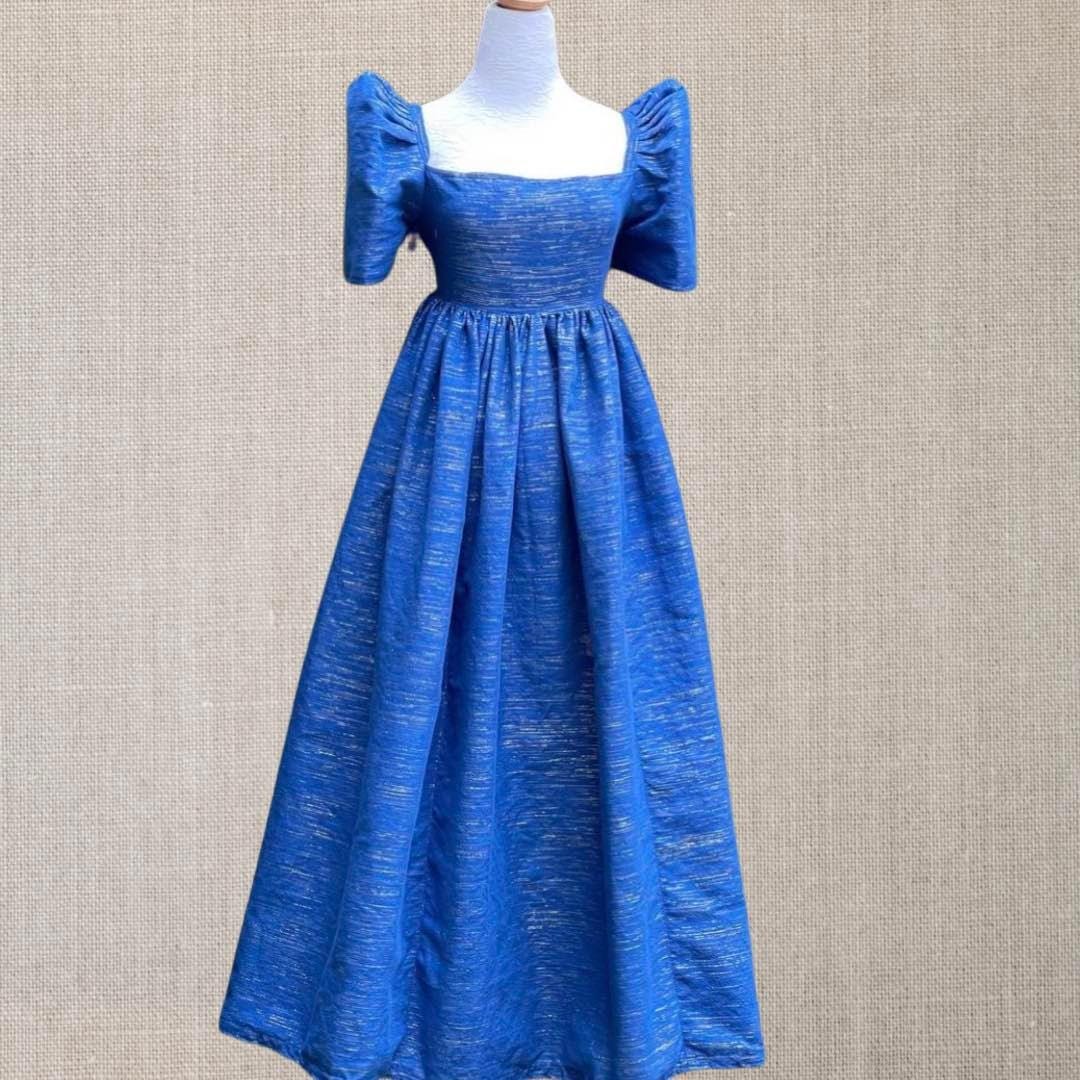Filipiniana Modern Gown With Ribbon Back Details Made of Inabel Fabric ...