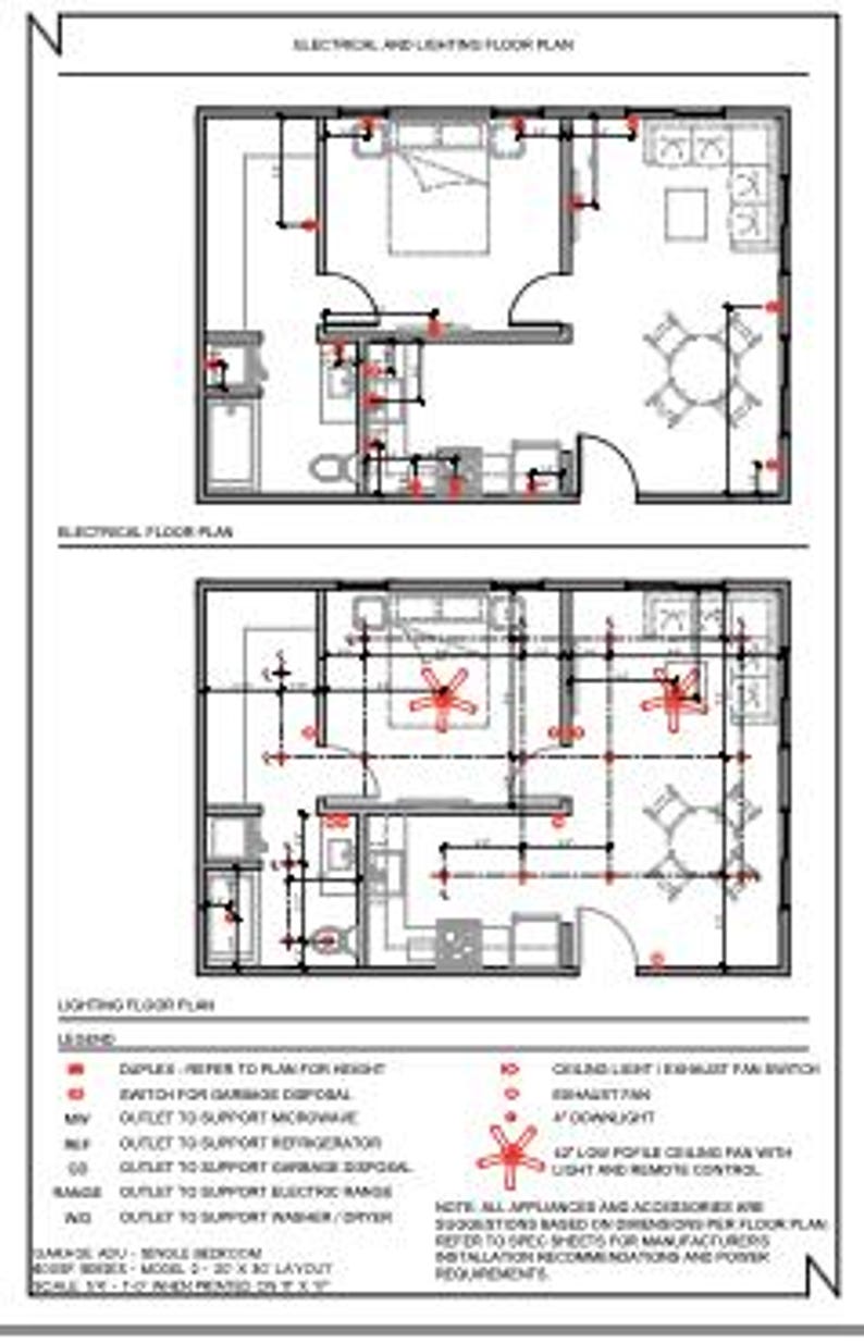 600 Sqft ADU Layout: Model-02, 1 Bed 1 Bath (PDF Download) - Etsy
