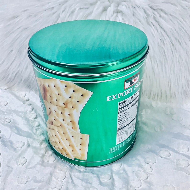Vintage Keebler Cracker Tin Box Saltine Export Sodas Green Elf Etsy