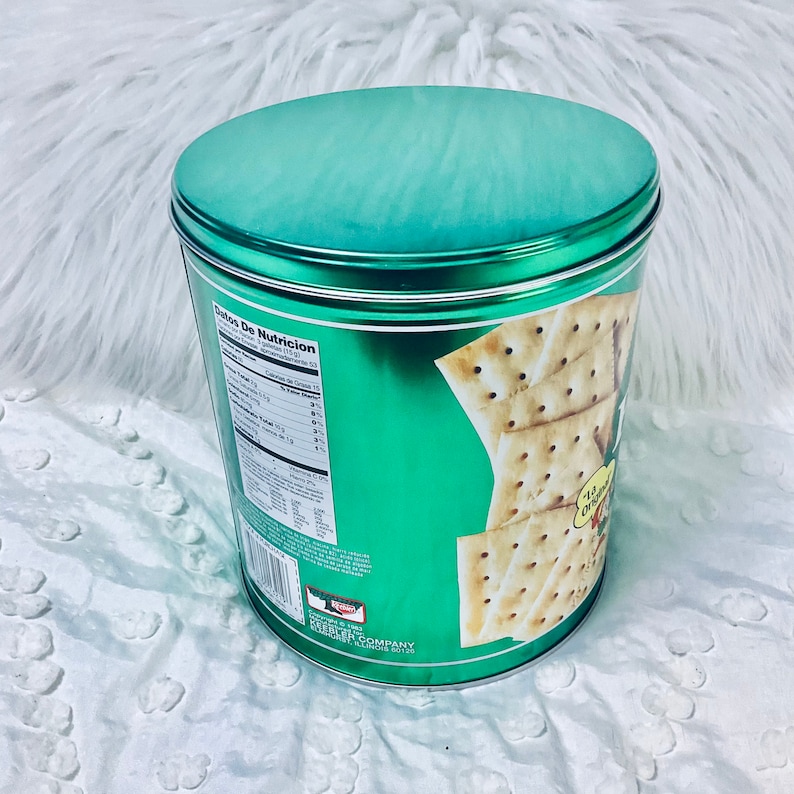 Vintage Keebler Cracker Tin Box Saltine Export Sodas Green Elf Etsy