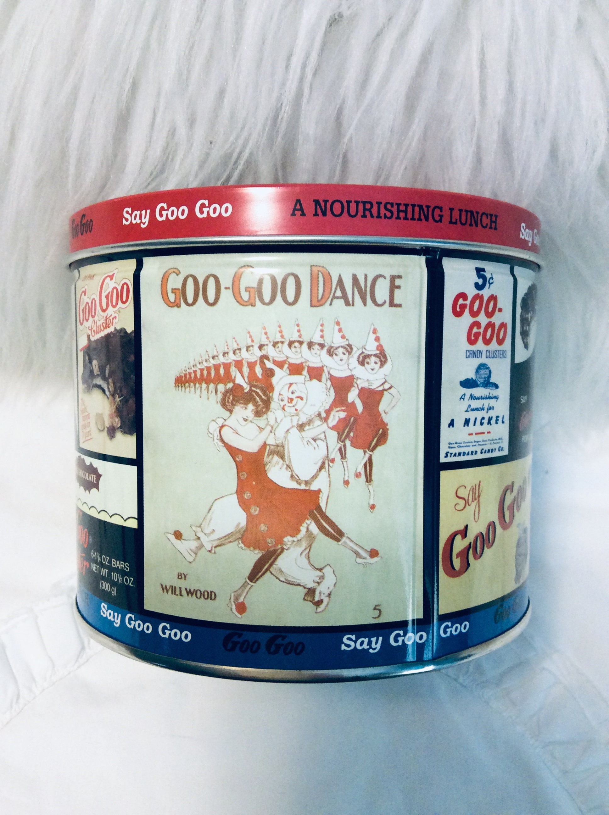 Vintage Goo Goo Cluster Tin Box Candy Americana Advertising Etsy