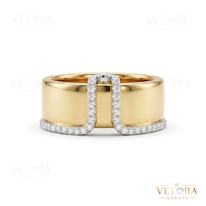 Funda para anillo Oura de oro de 14 quilates, generación 4 / Funda para anillo inteligente con pavé de diamantes / Accesorio Oura Huggie / Apilador de anillos de generación 4