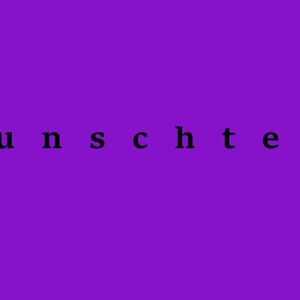 Op de afbeelding: Een paarse achtergrond met de zwarte tekst "Wunschtext" in een schreeflettertype. De tekst is horizontaal en verticaal gecentreerd.