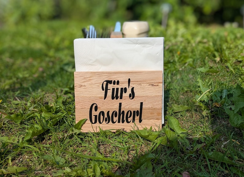 Barbecue, bestekmand, bestekdoos, barbecue butler, barbecuecadeau, barbecuefeest, cadeau voor mannen, vader, hout, gepersonaliseerd, wapen afbeelding 7