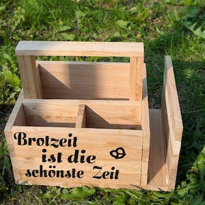 Barbecue, bestekmand, bestekdoos, barbecue butler, barbecuecadeau, barbecuefeest, cadeau voor mannen, vader, hout, gepersonaliseerd, wapen afbeelding 11