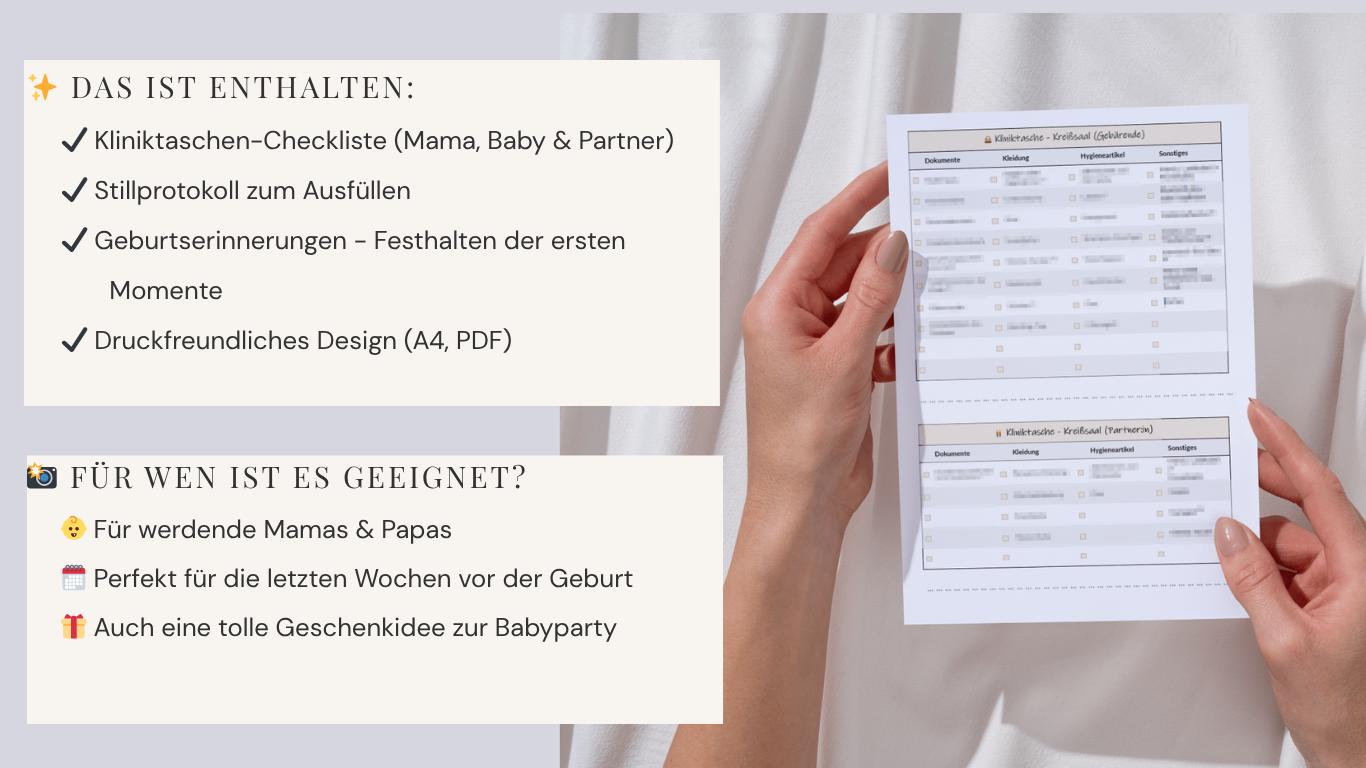 Lista de equipaje para el hospital Registro de lactancia – PDF