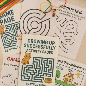 印刷可能な子供向け迷路アクティビティブック：楽しいロジックゲーム（PDFダウンロード A4）