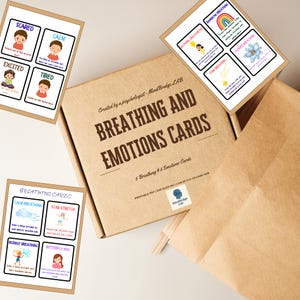 Mindfulness & Emotion Cards for Kids: Breathing Exercises (Printable PDF)