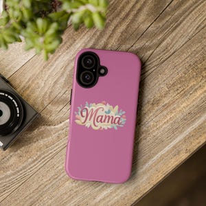 Telefoonhoesje, stijlvolle telefoonhoes met mama-logo, leuk Moederdagcadeau, beschermende stevige hoesjes, iPhone-hoesje Mama Bear, cadeau moeder