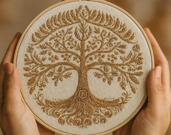 カントリーハウス刺繍キット：生命の木のクルーエルデザイン - Etsy 日本