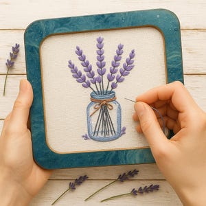 Wooden magnetic frame for embroidery, Needlework Magnetic hoop, Embroidery Craft Supplies, Canvas Holder, Gift for grandmom